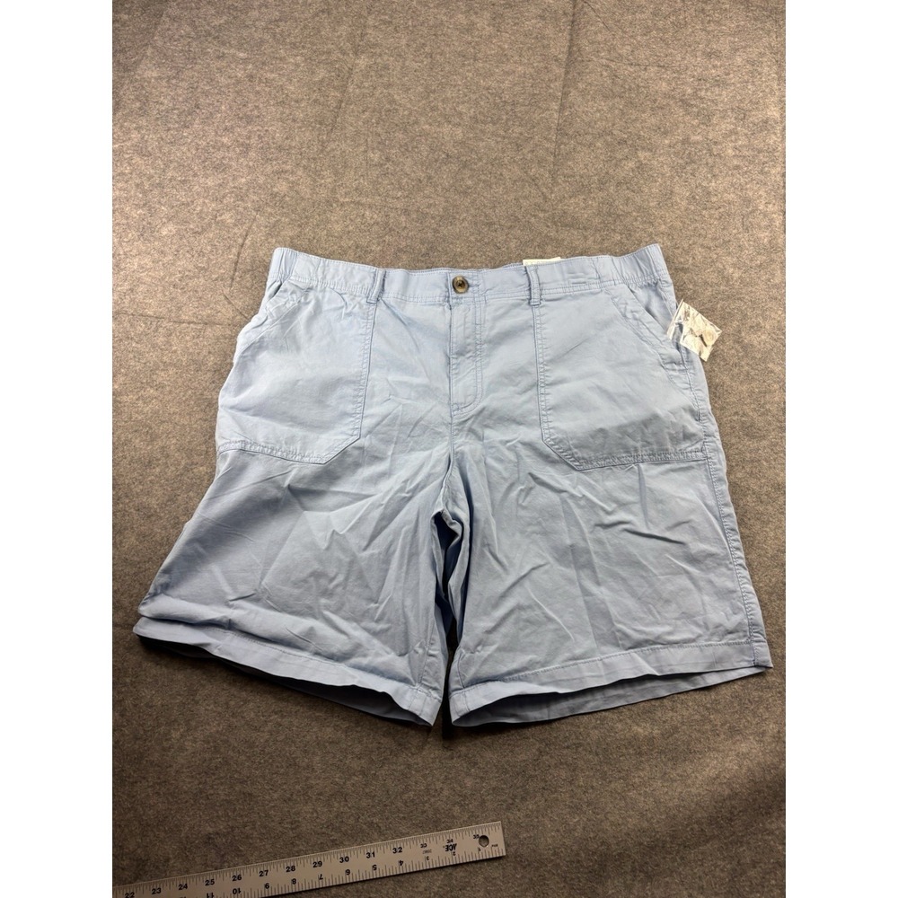 Sonoma Womens XXL Bermuda Shorts Light Blue Elastic Waist Cotton Pockets NWT